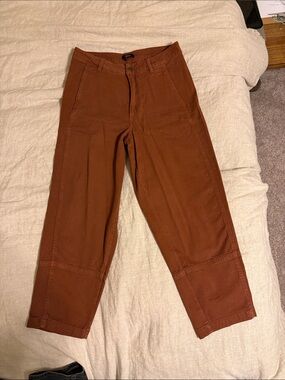Quince Women's Organic Stretch Cotton Twill Barrel Pants